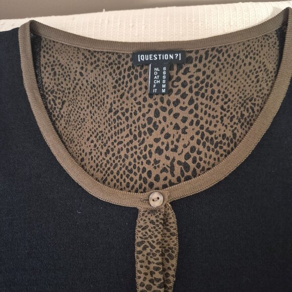 Cardigan with animal print - Picture 2 of 7